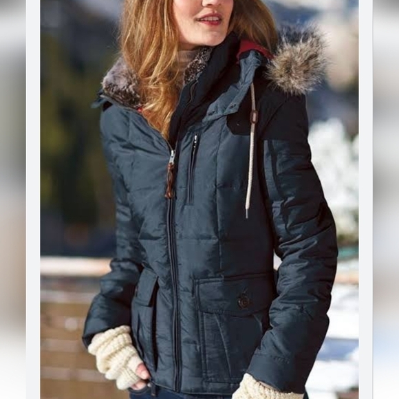 Eddie Bauer Jackets & Blazers - Eddie Bauer Womens Med. Down Jacket. Black. Puffer. Full Zip